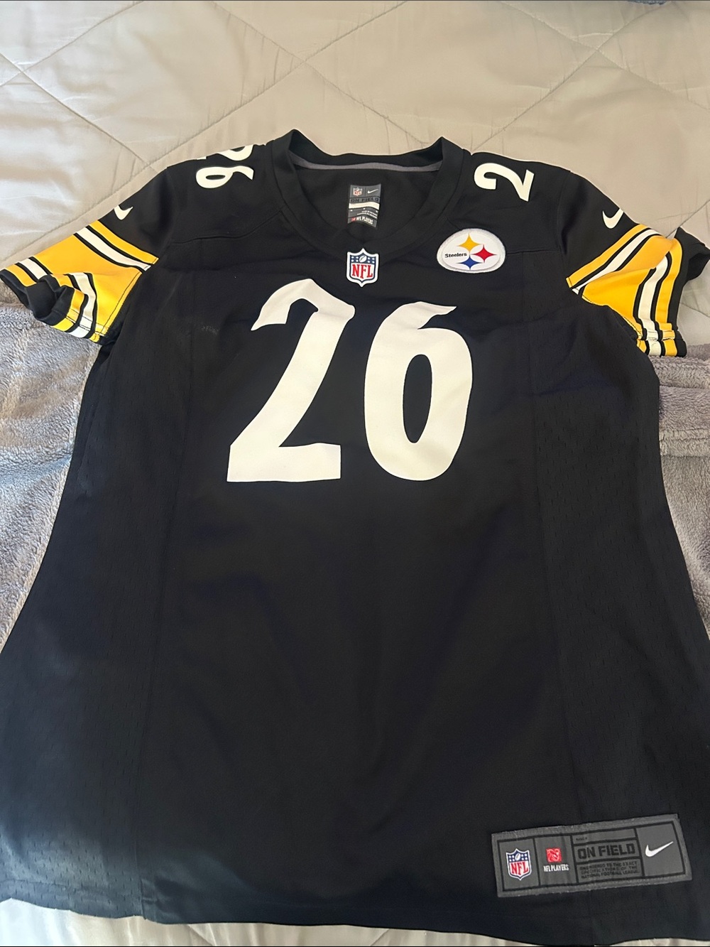 Nike Black & Yellow Steelers #26 Football Jersey